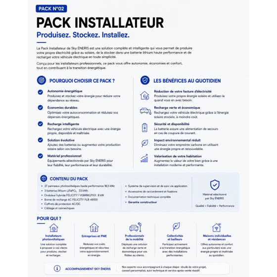 Pack Installateur – Production & Stockage Professionnel